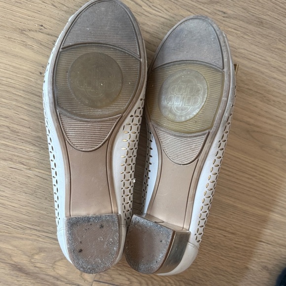 Diana Broussard Cream Flats with Gold Accents - Picture 5 of 6